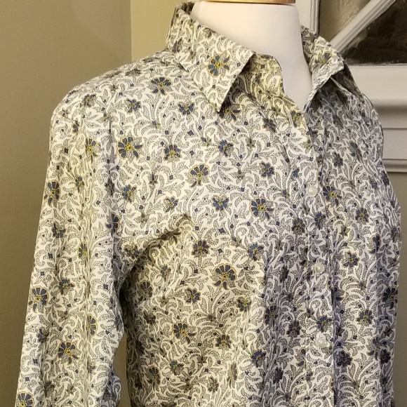 Lands End flowered blouse - Picture 2 of 7